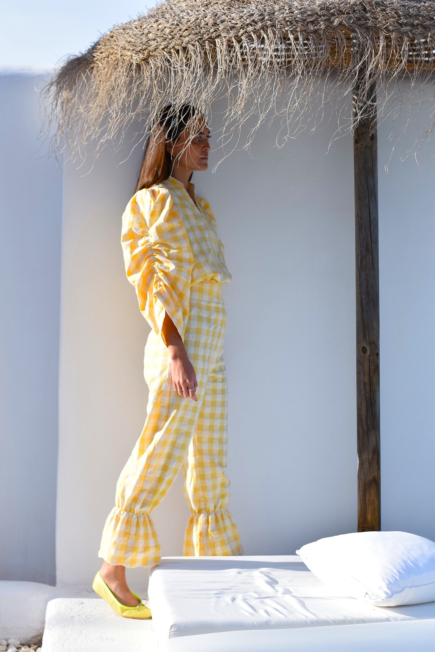 PANTALONES LOLA - VICHY AMARILLO- PREORDER 22 DE MAYO