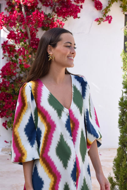 VESTIDO EUGENIA - IKAT COLORES - PREORDER 27 ABRIL