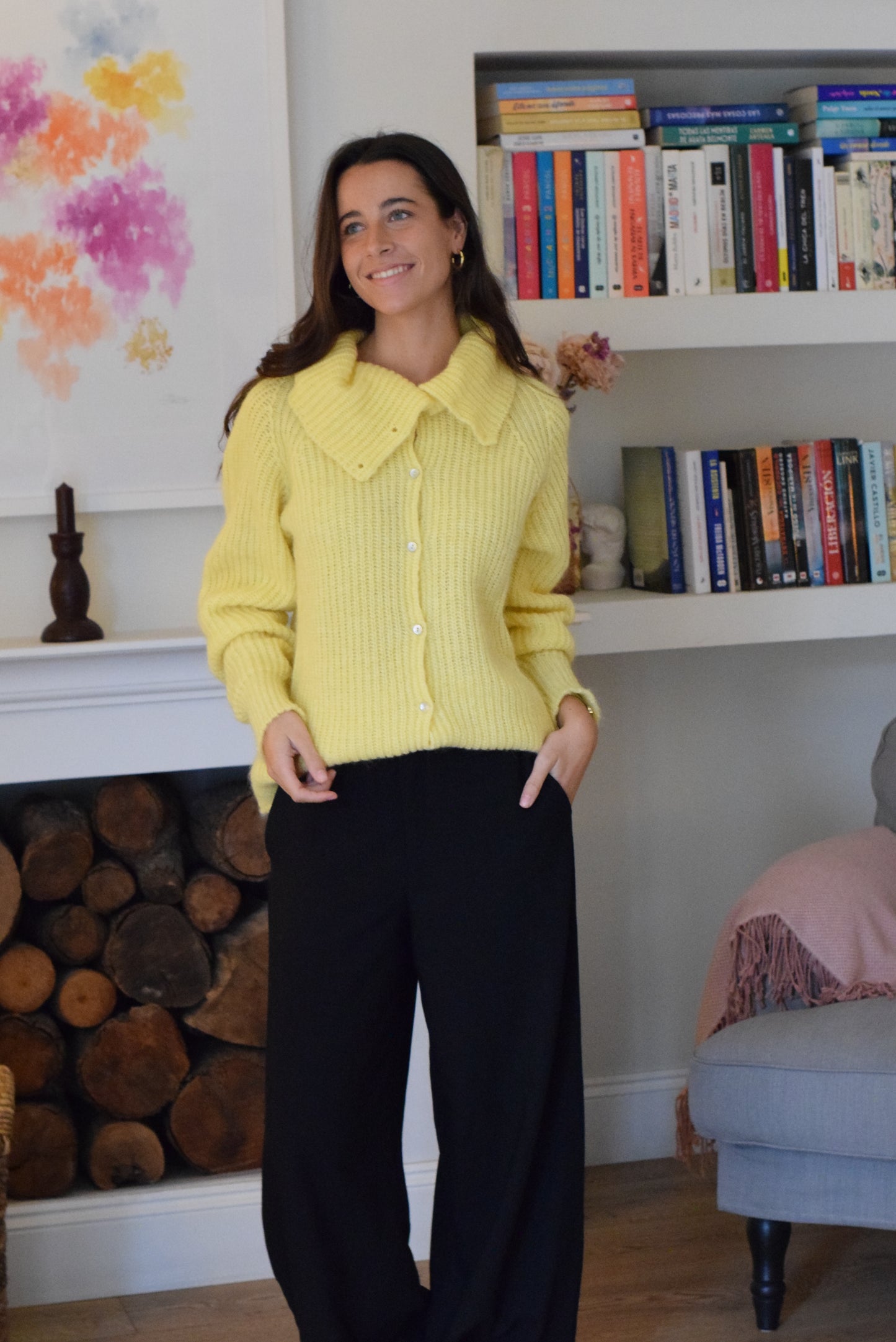 CHAQUETA MARTINA LANA - AMARILLO -