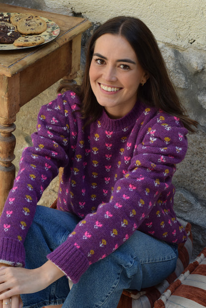 JERSEY NONA LANA - MORADO CON FLORES - PREORDER 31 OCTUBRE