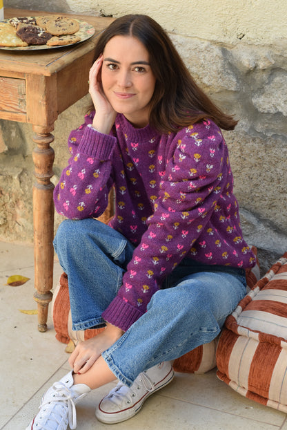 JERSEY NONA LANA - MORADO CON FLORES - PREORDER 31 OCTUBRE