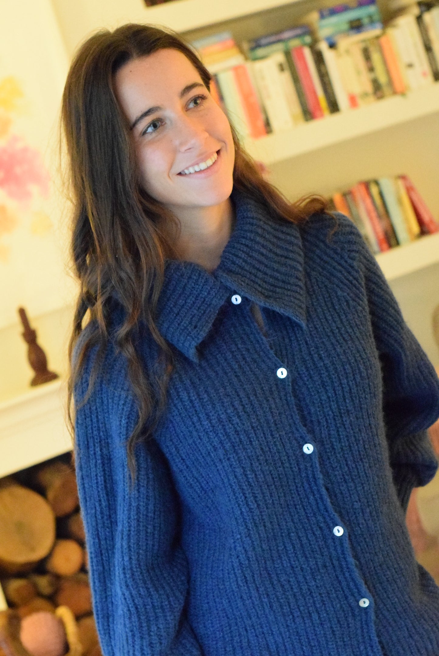 CHAQUETA MARTINA LANA - AZUL NAVY -