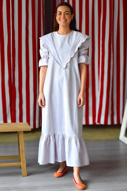 VESTIDO LOLA - RAYAS MORADAS - PREORDER 30 ABRIL