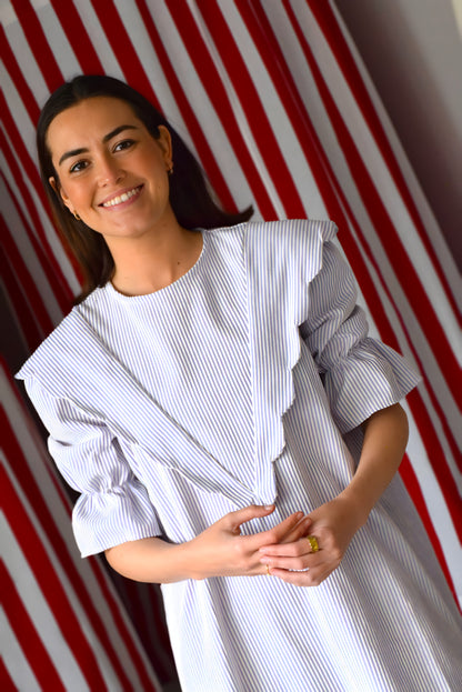 VESTIDO LOLA - RAYAS MORADAS - PREORDER 30 ABRIL