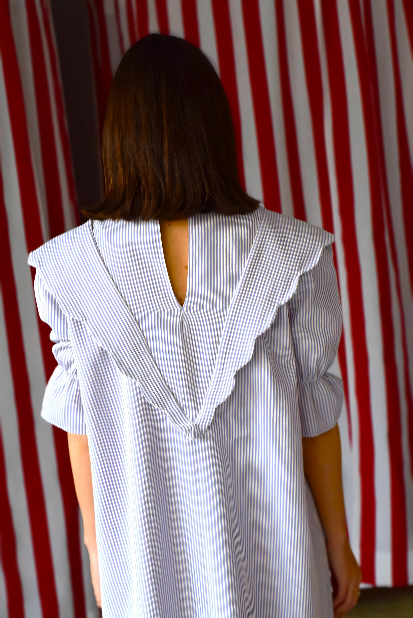 VESTIDO LOLA - RAYAS MORADAS - PREORDER 30 ABRIL