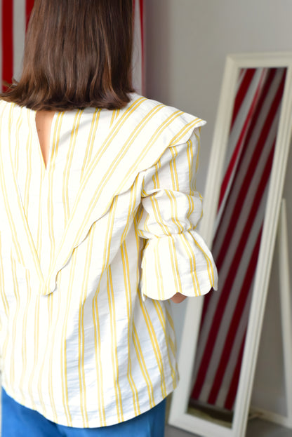BLUSA LOLA - RAYAS AMARILLAS -