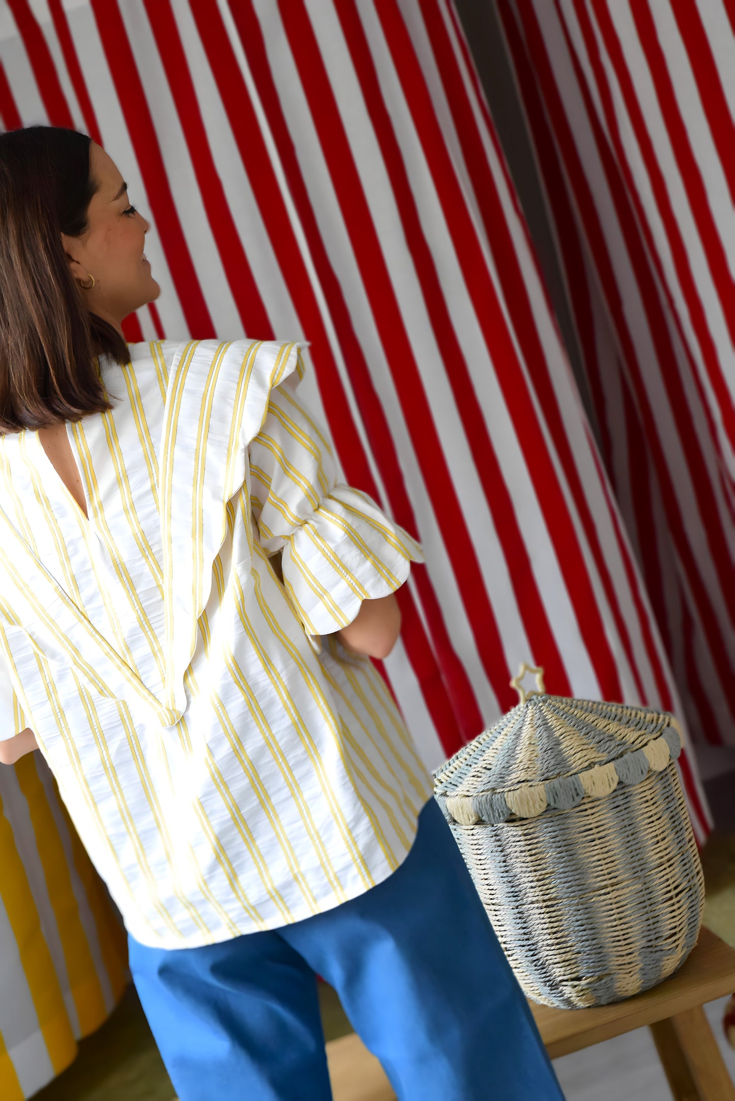 BLUSA LOLA - RAYAS AMARILLAS -