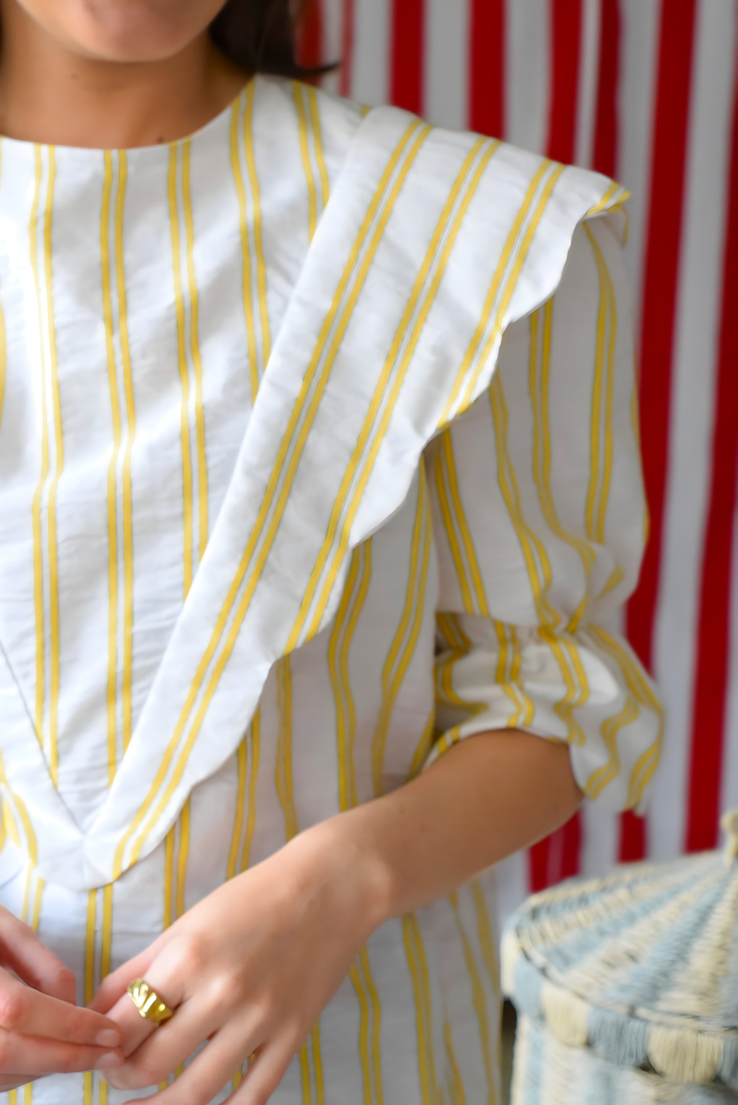 BLUSA LOLA - RAYAS AMARILLAS -