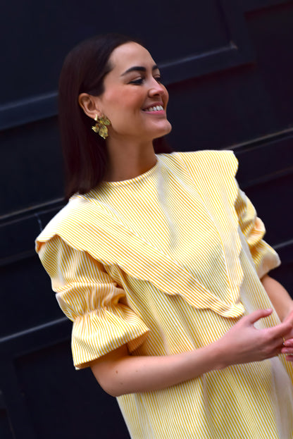VESTIDO LOLA - RAYAS AMARILLAS - PREORDER 9 MAYO