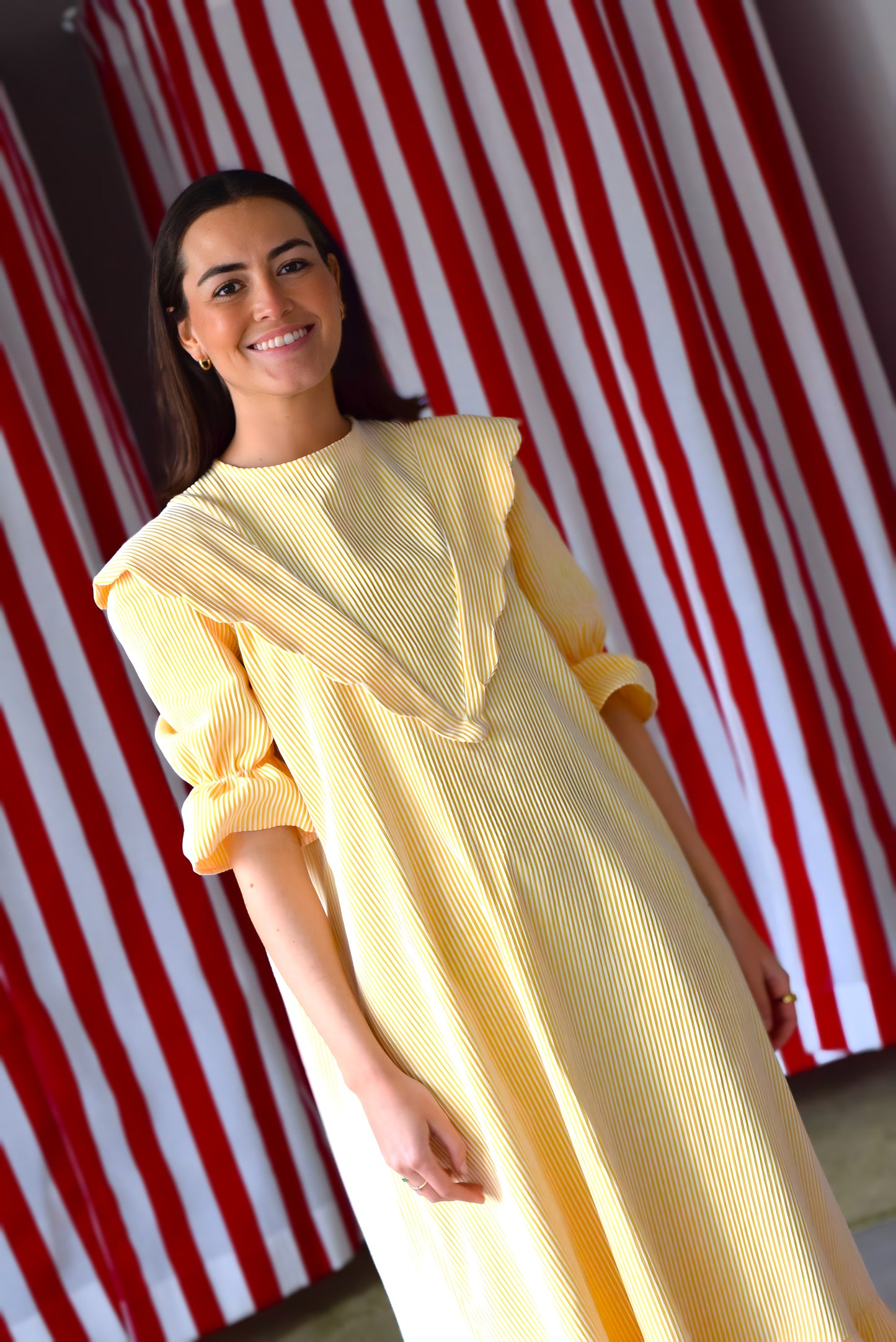 VESTIDO LOLA - RAYAS AMARILLAS - PREORDER 9 MAYO