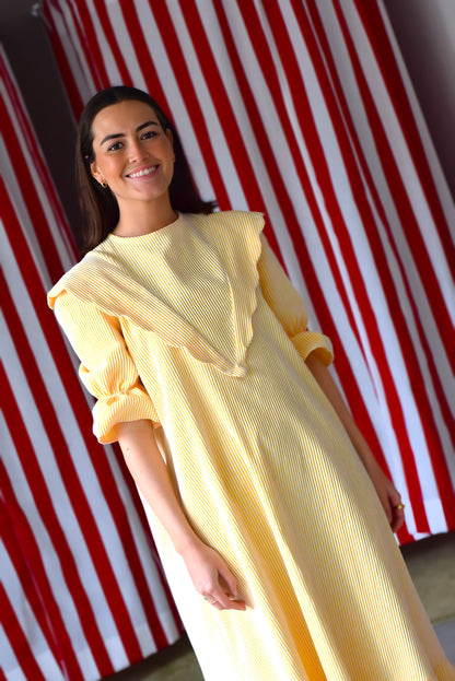 VESTIDO LOLA - RAYAS AMARILLAS - PREORDER 9 MAYO