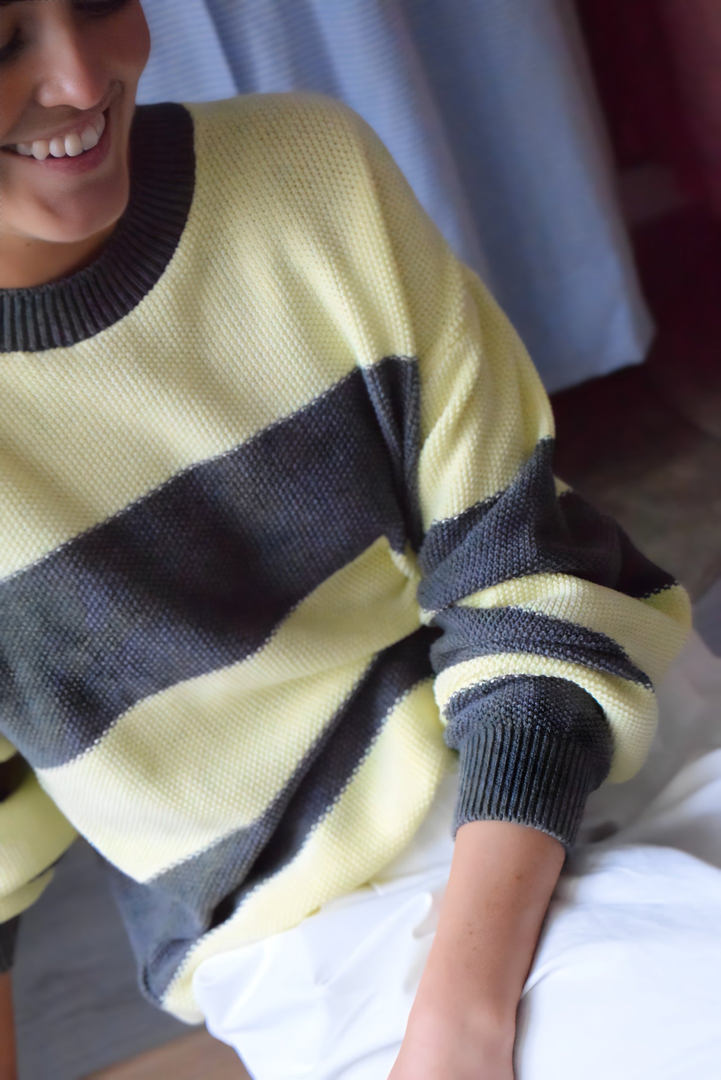 MARIA JERSEY - YELLOW AND GREY -