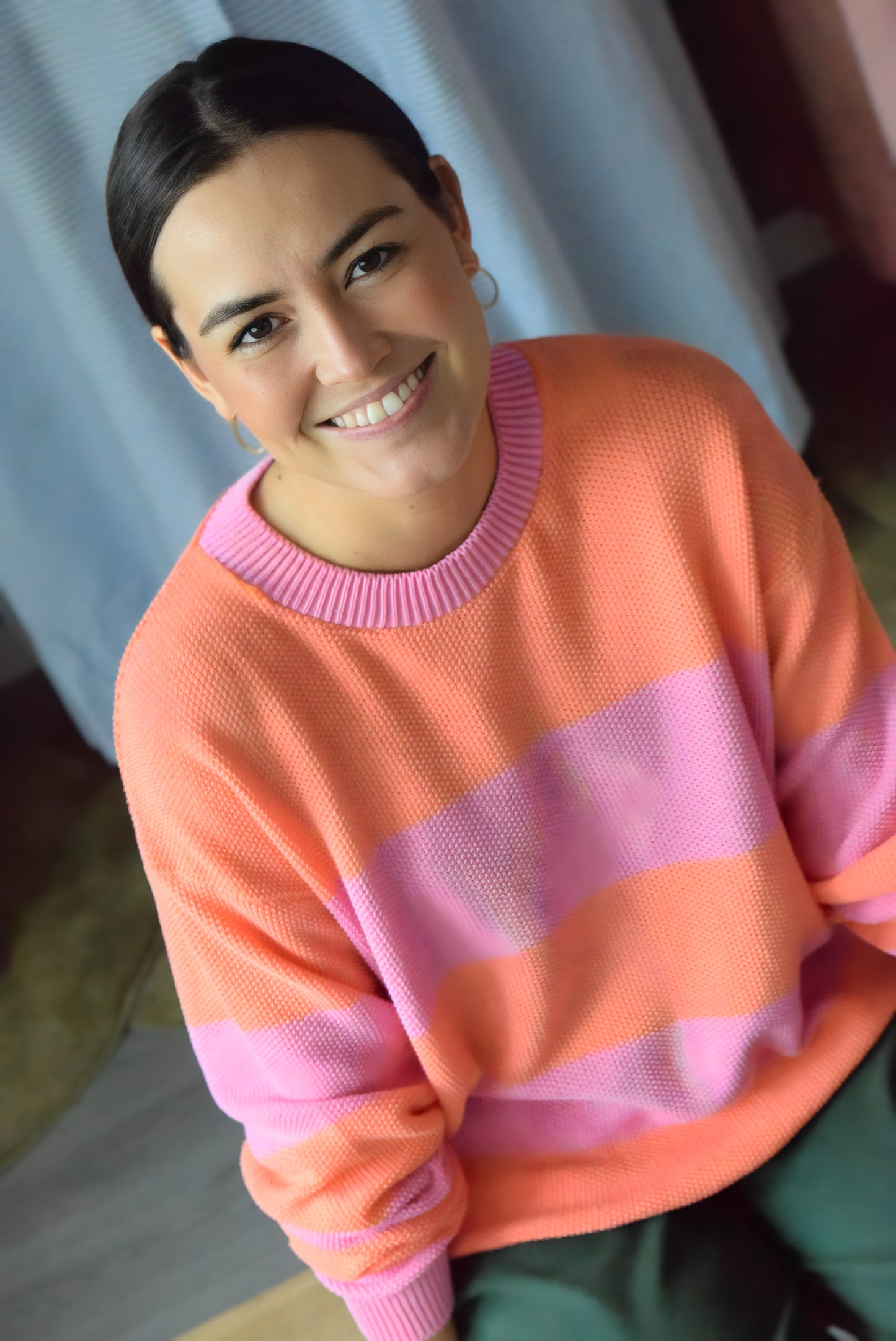 LUISA JERSEY - ORANGE AND MAUVE -