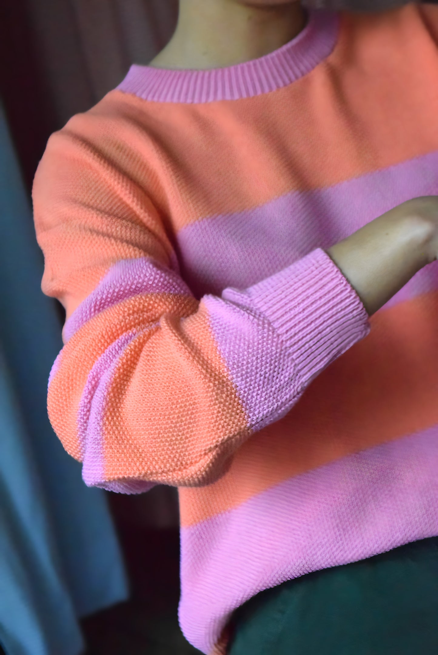 LUISA JERSEY - ORANGE AND MAUVE -