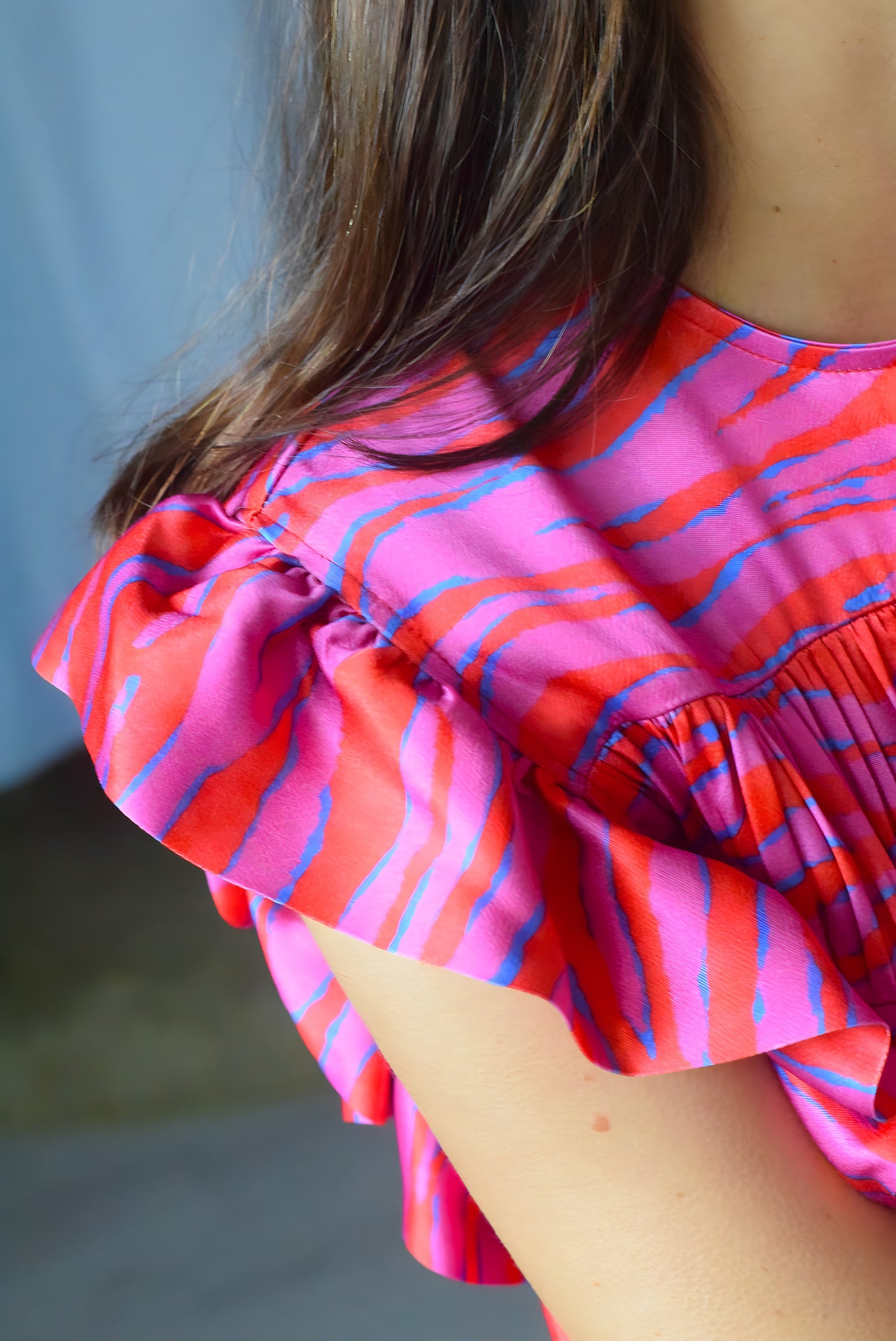 MARCELA DRESS - PINK AND RED
