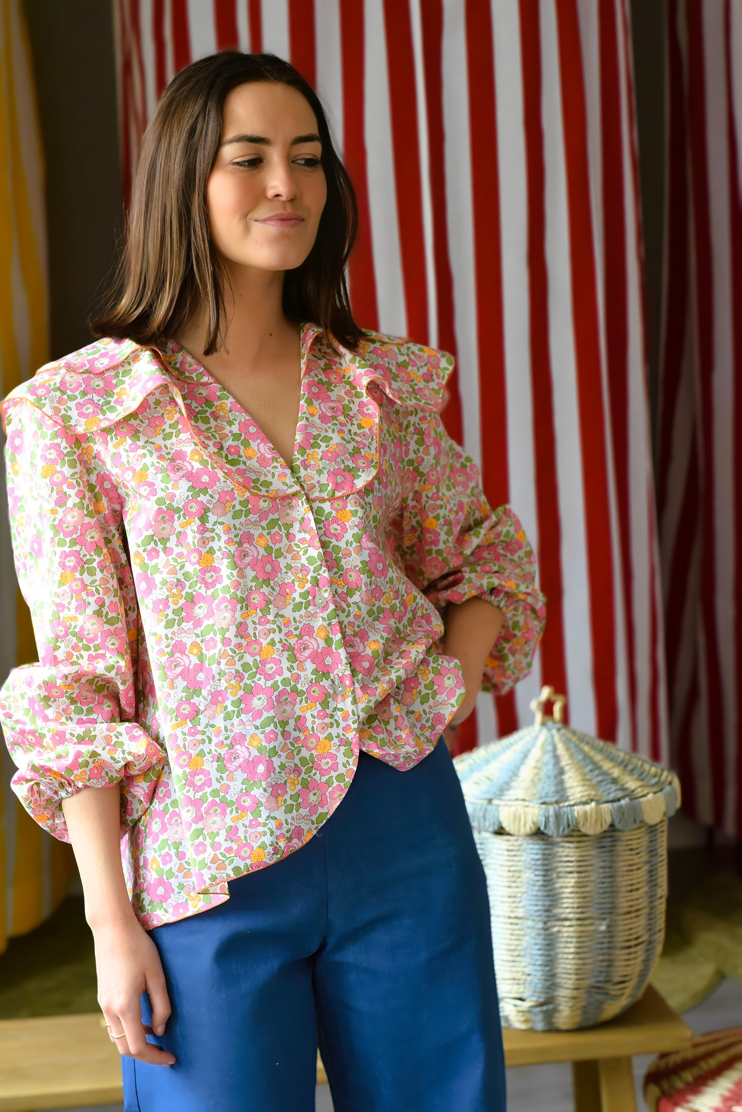 CAMISA MÁXIMA - LIBERTY ROSA