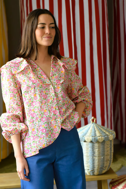 CAMISA MÁXIMA - LIBERTY ROSA