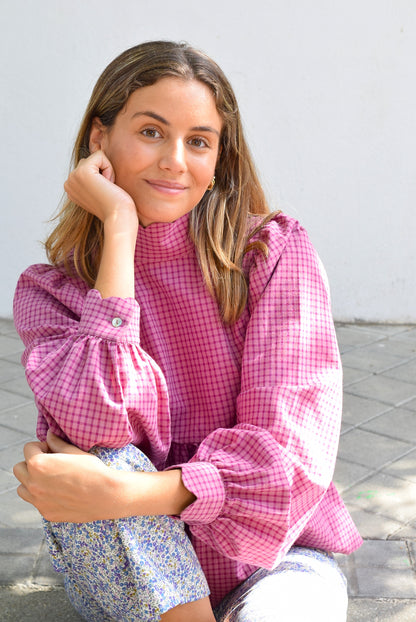 BLUSA MENCÍA - VICHY ROSA - PREORDER 9 OCTUBRE