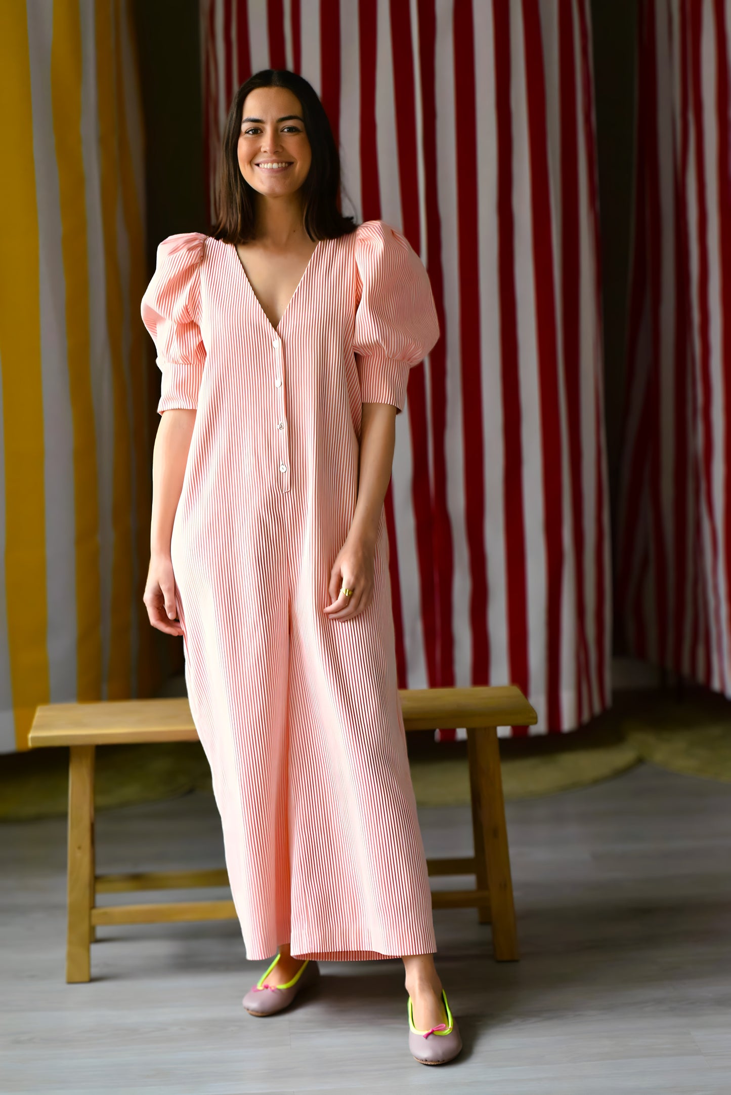 MONO PAULINA - RAYAS CORAL -PREORDER 30 ABRIL