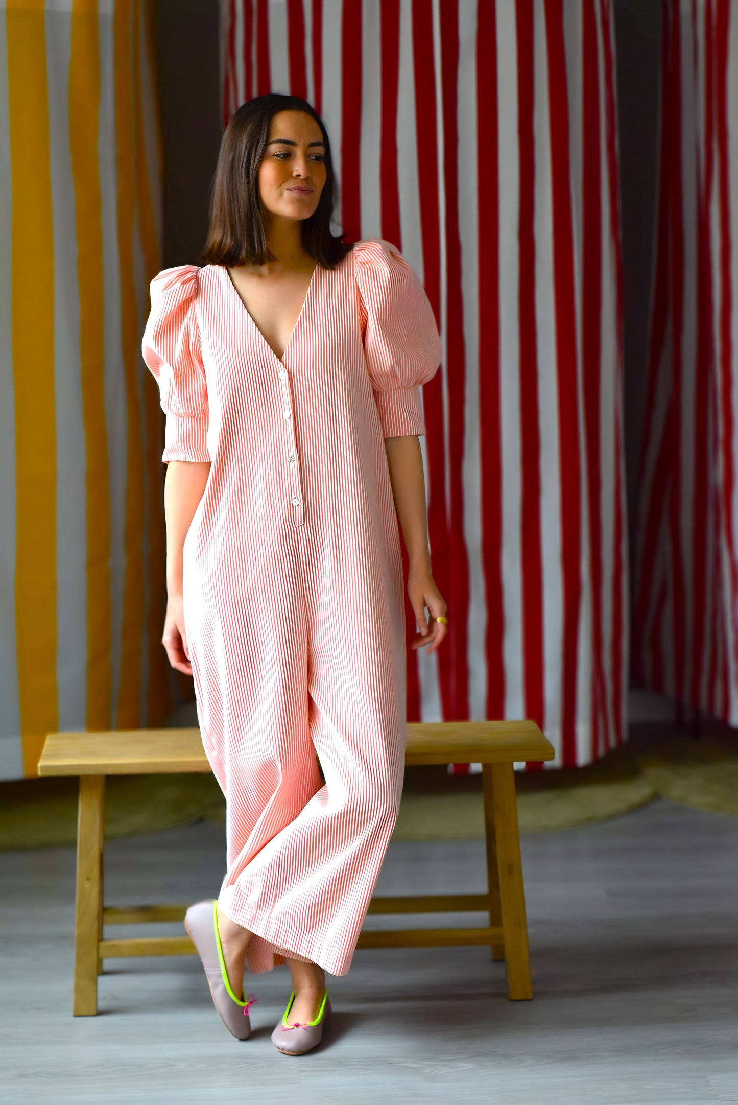 MONO PAULINA - RAYAS CORAL -PREORDER 30 ABRIL