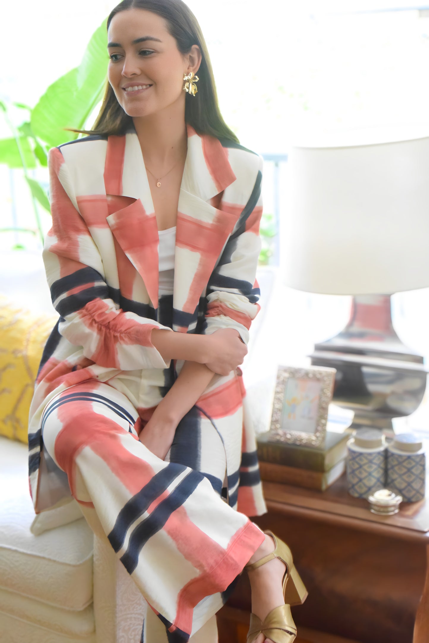 LUCIA PANTS - LARGE CHECK
