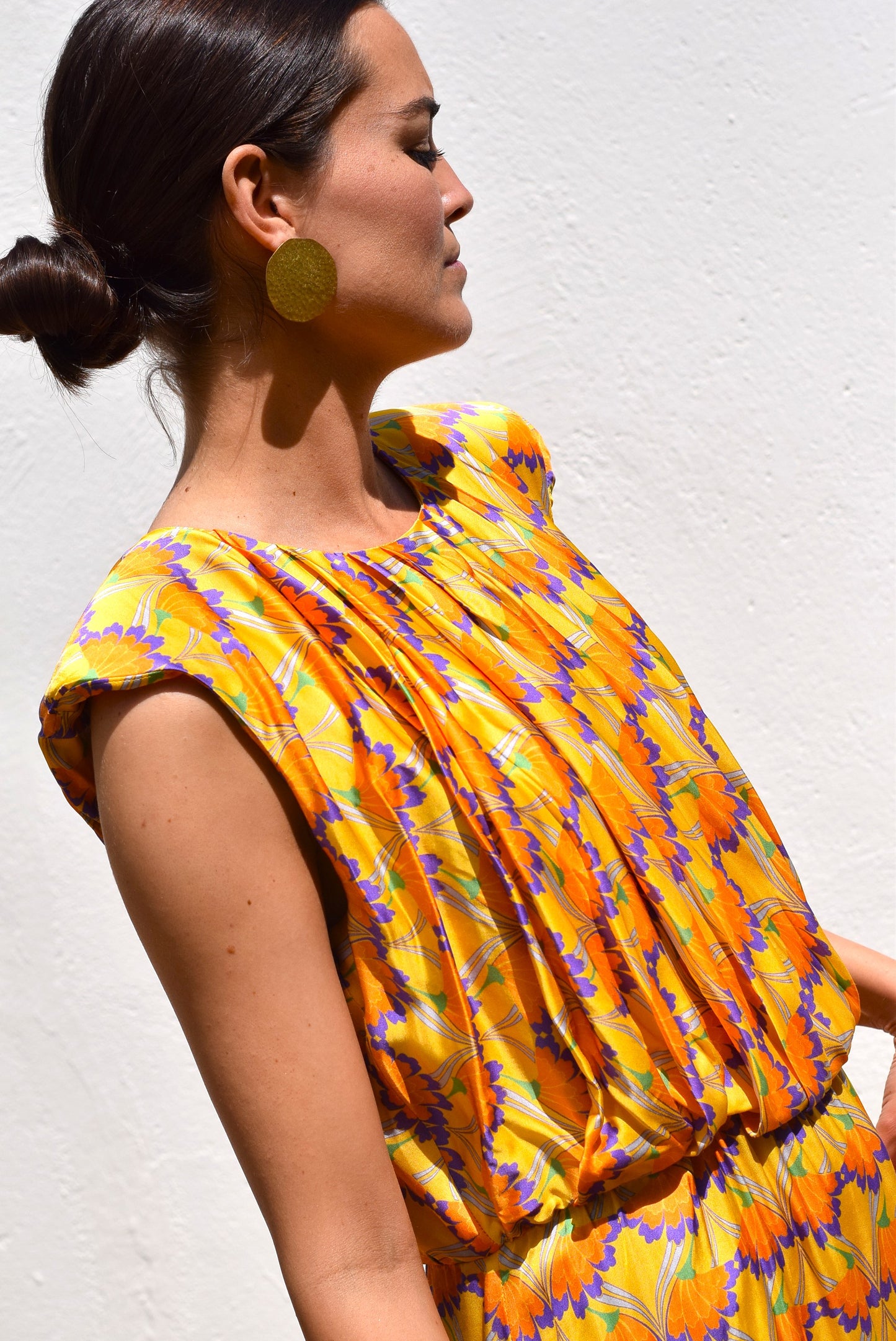 VESTIDO FELISA - FLORES AMARILLAS -