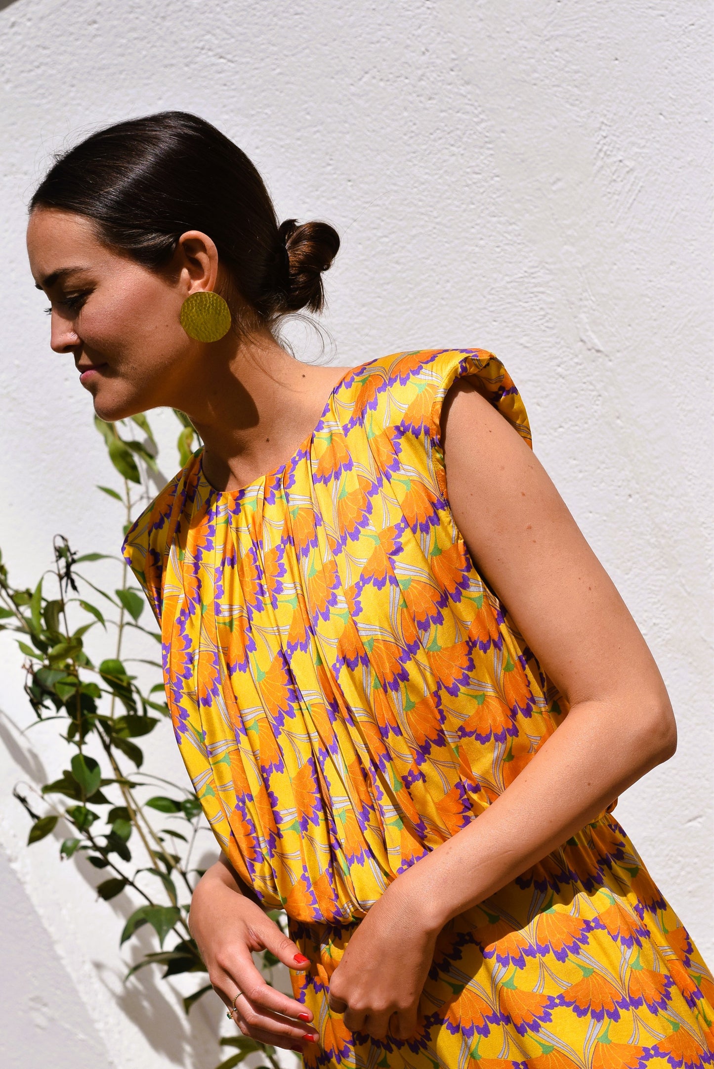 VESTIDO FELISA - FLORES AMARILLAS -