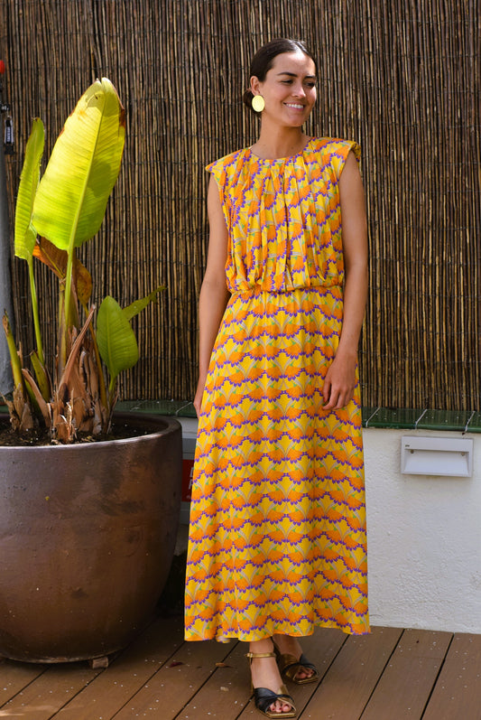 LOLA DRESS - YELLOW FLOWERS -
