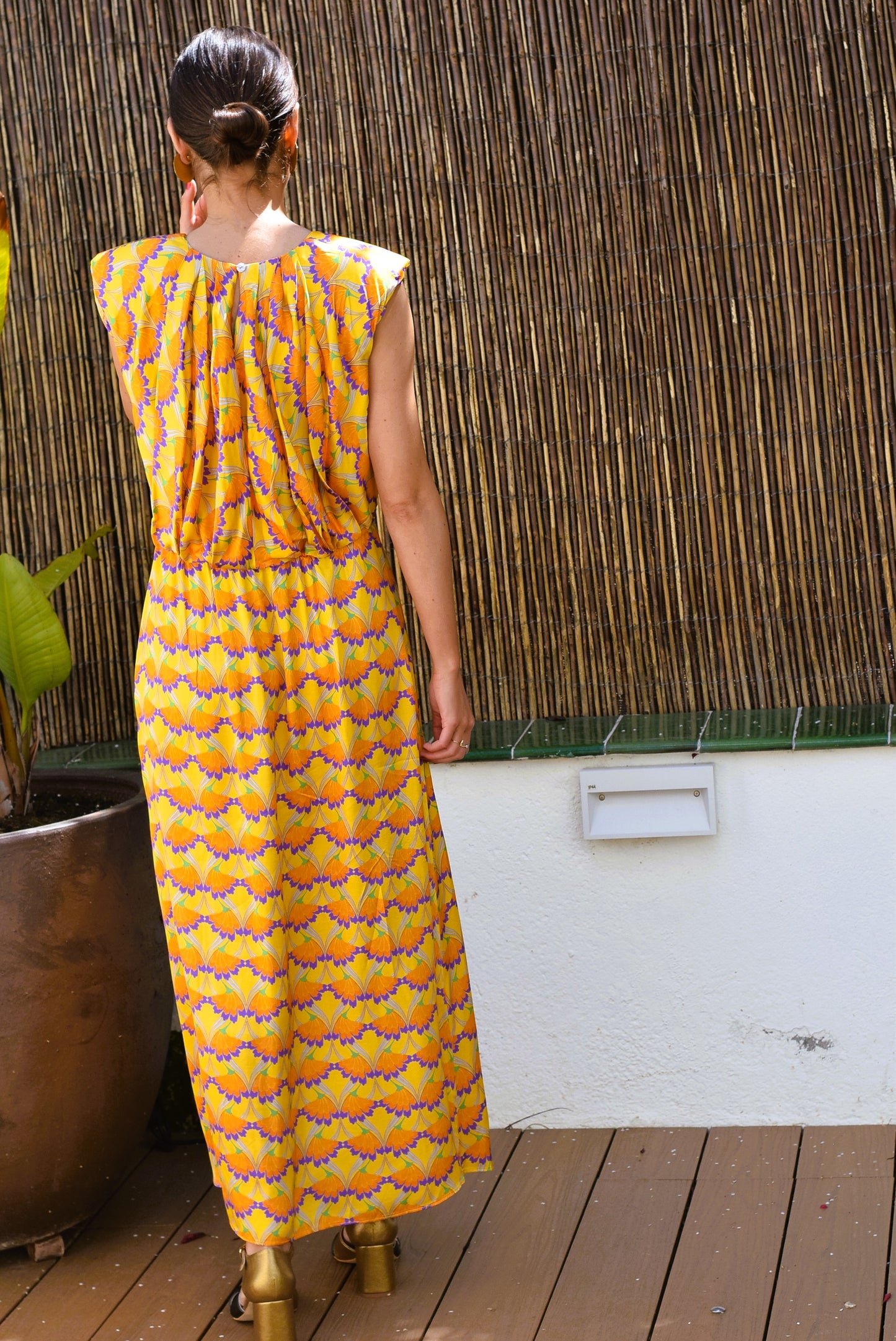 VESTIDO FELISA - FLORES AMARILLAS -