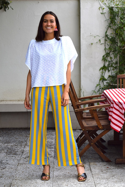 PANTALONES SOL - AMARILLO Y GRIS - PREORDER 16 MAYO