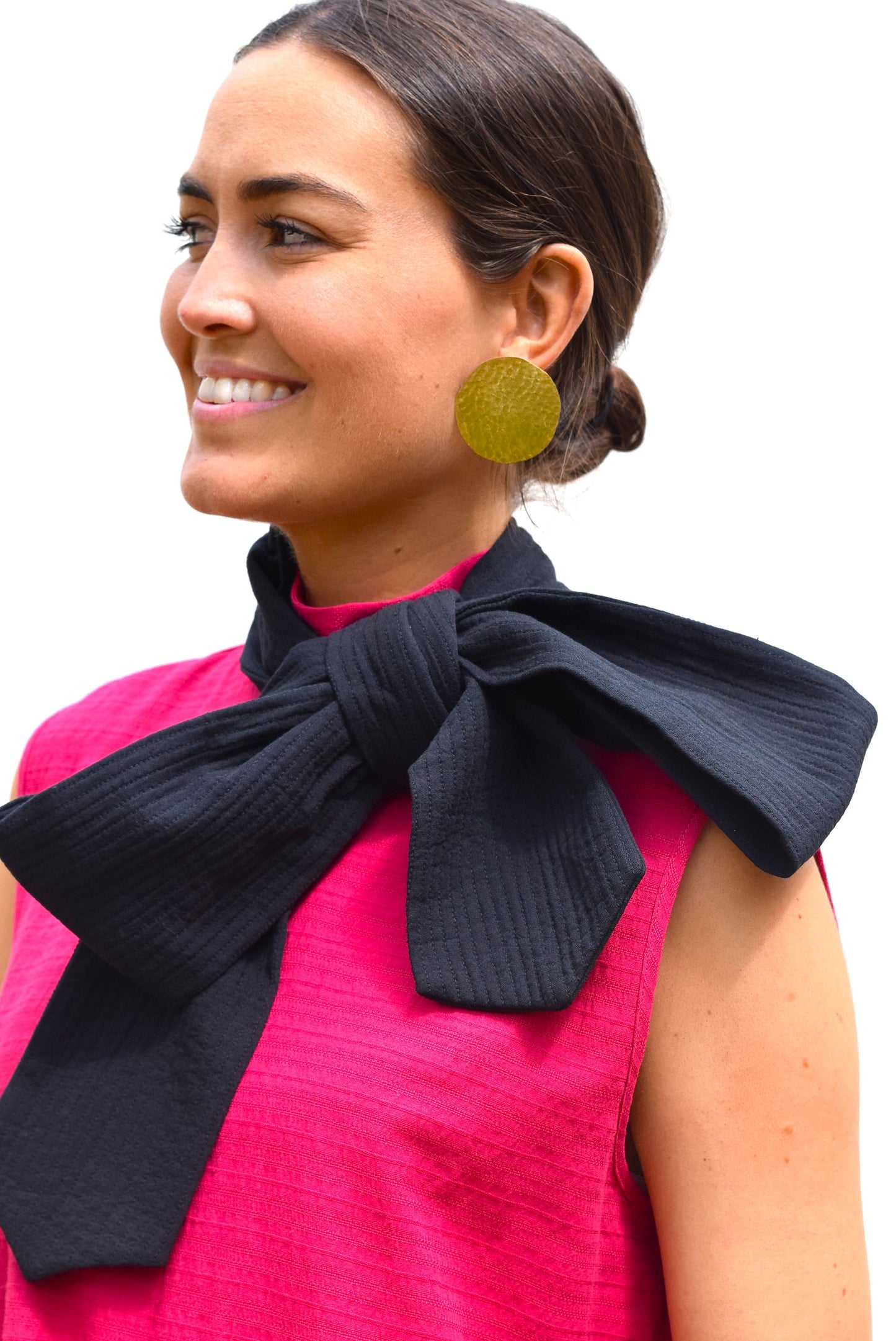 VESTIDO CLEMENTINA - FUCSIA Y NEGRO - PREORDER 16 MAYO