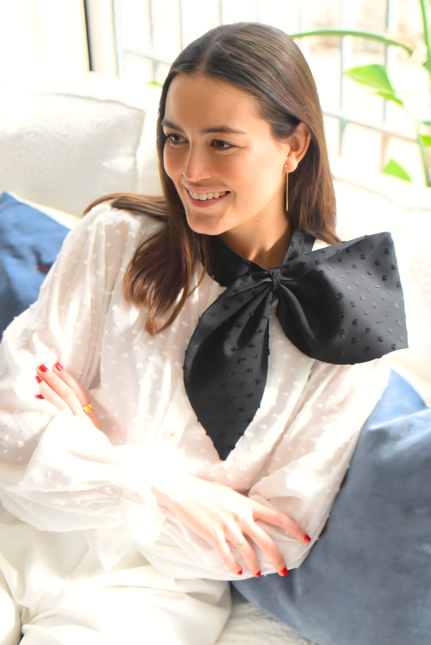 BLUSA RAFAELA - BLANCA Y NEGRA