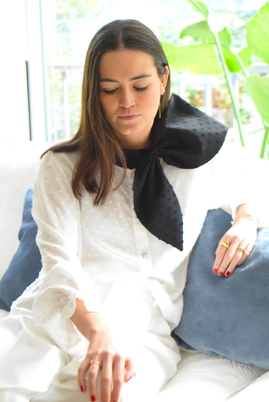 BLUSA RAFAELA - BLANCA Y NEGRA