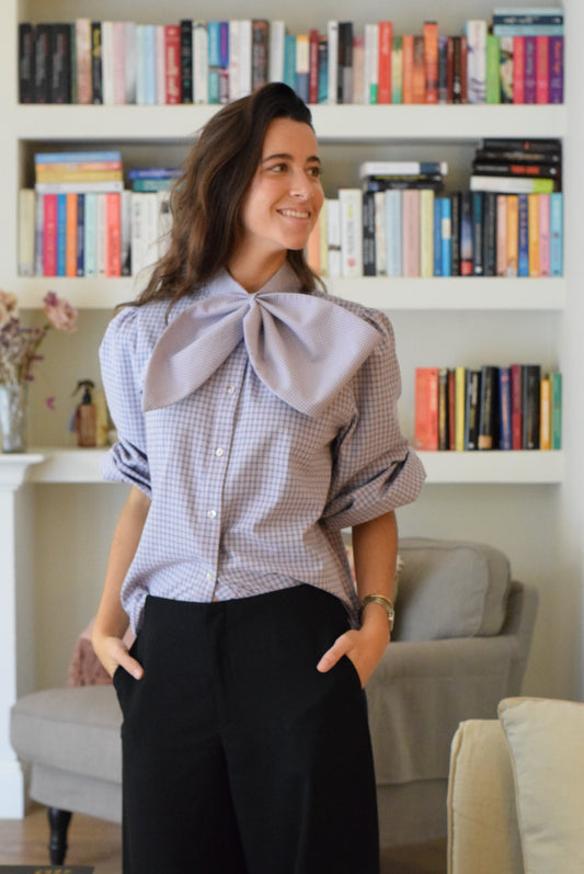 BLUSA RAFAELA - CUADRO MALVA -