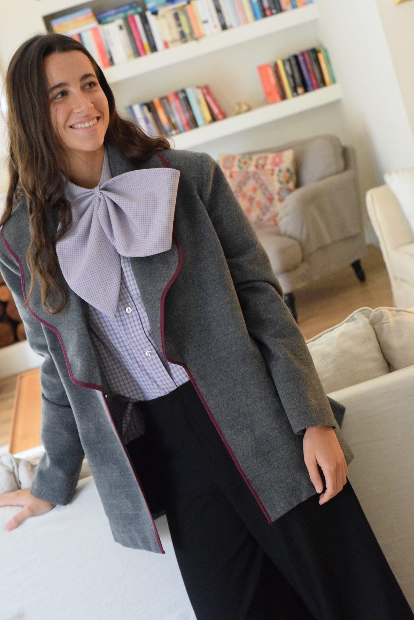 BLUSA RAFAELA - CUADRO MALVA -