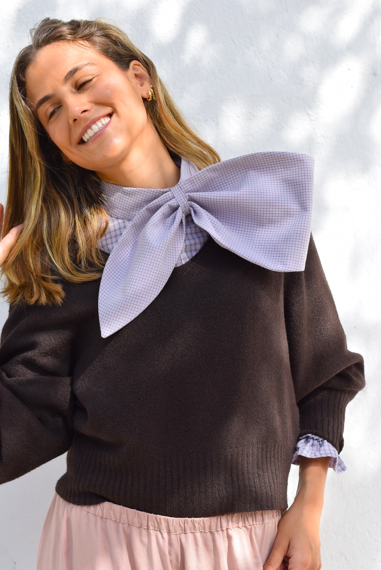 BLUSA RAFAELA - CUADRO MALVA - PREORDER 3 OCTUBRE