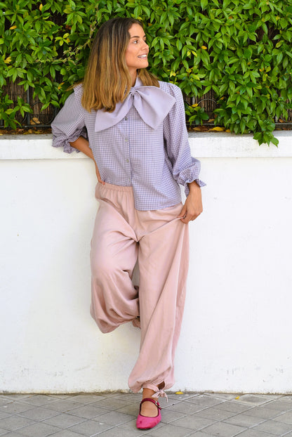 BLUSA RAFAELA - CUADRO MALVA - PREORDER 3 OCTUBRE