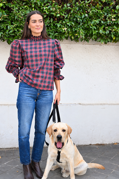 BLUSA BRUNA - TARTAN GRIS -