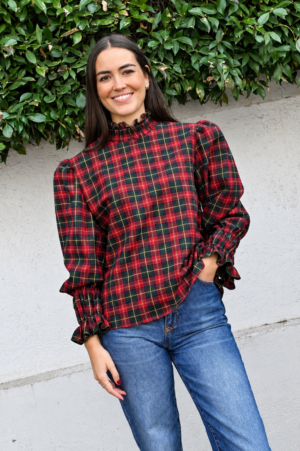 BLUSA BRUNA - TARTAN - PREORDER 6 NOVIEMBRE
