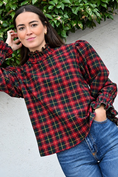 BLUSA BRUNA - TARTAN - PREORDER 6 NOVIEMBRE