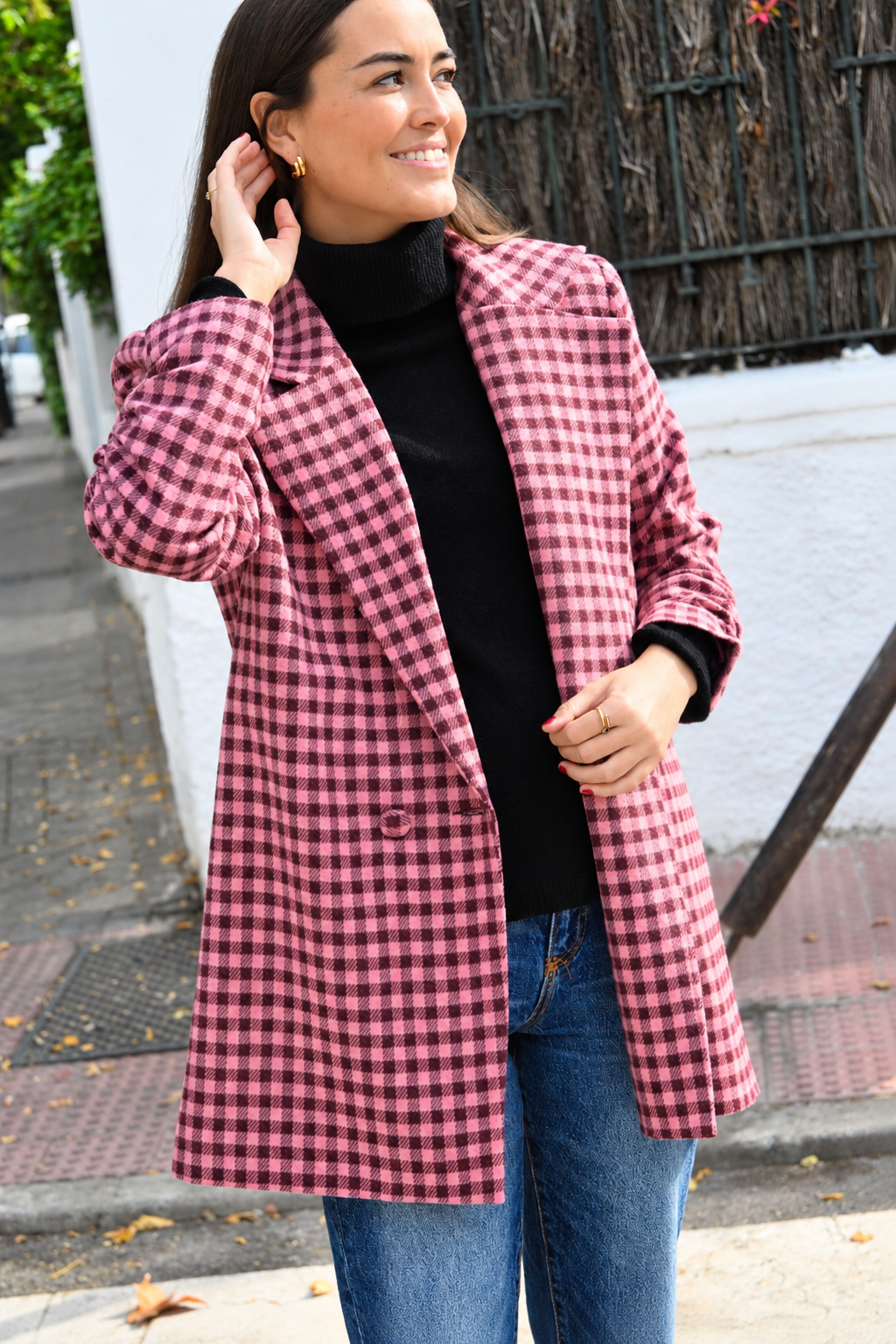 CHAQUETA NONA - VICHY ROSA