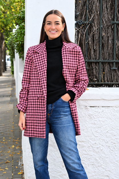 CHAQUETA NONA - VICHY ROSA