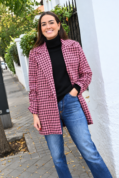 CHAQUETA NONA - VICHY ROSA