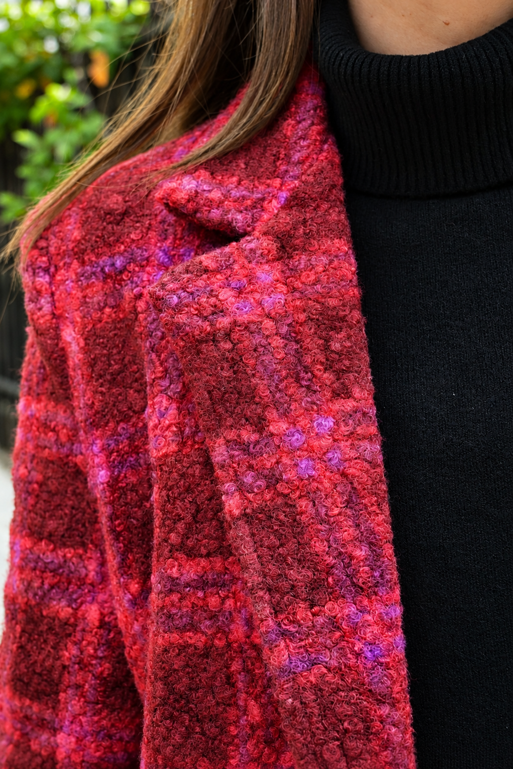 ABRIGO CATERINA - TARTAN BURDEOS - PREORDER 10 NOVIEMBRE