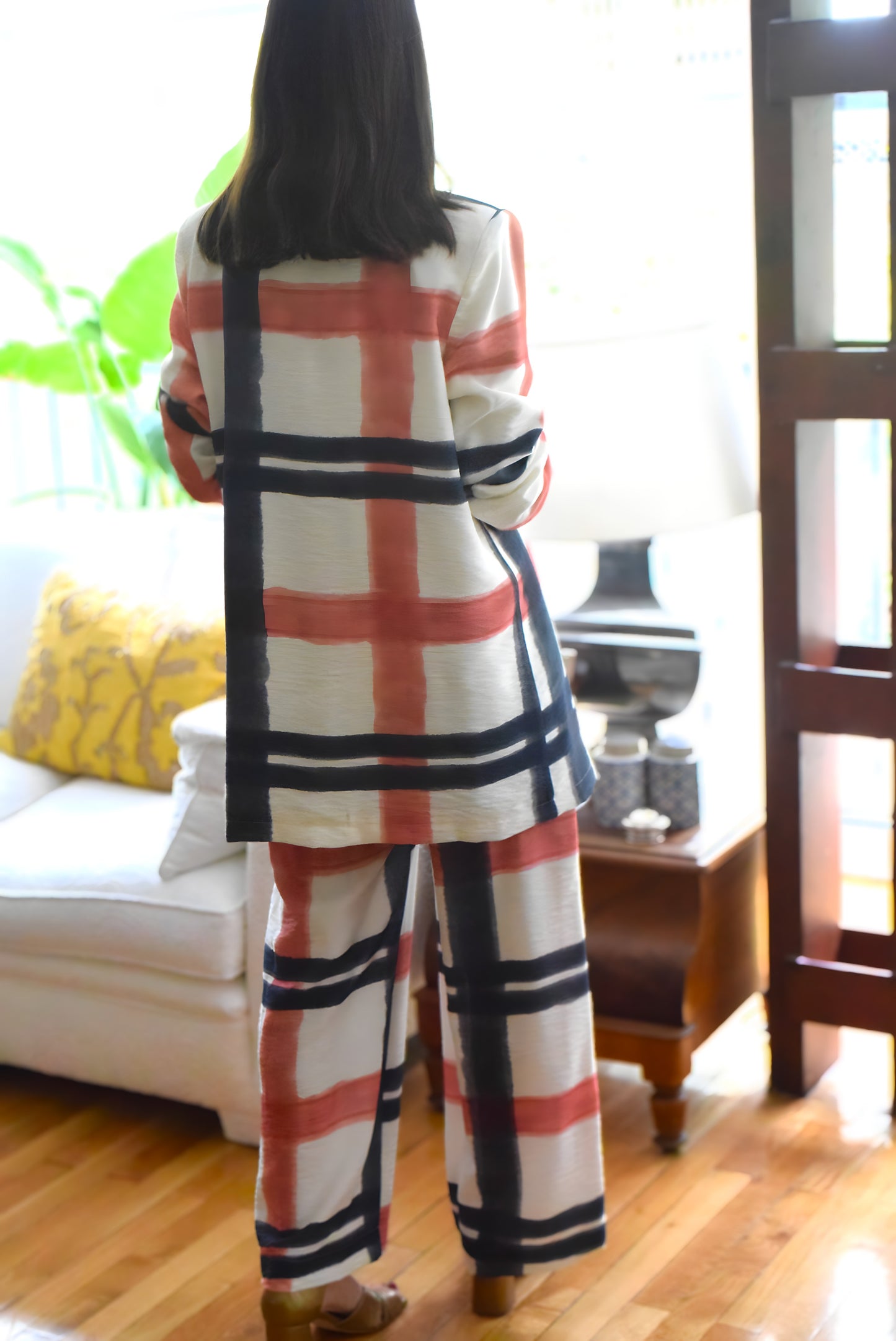 LUCIA PANTS - LARGE CHECK