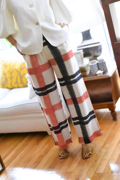 LUCIA PANTS - LARGE CHECK
