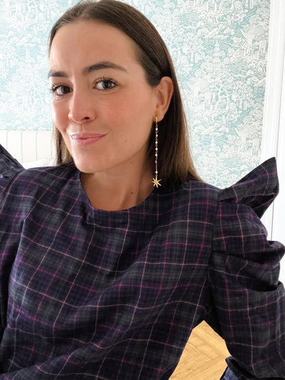 BLUSA BEGOÑA - TARTAN VERDE