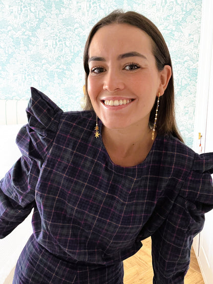 BLUSA BEGOÑA - TARTAN VERDE