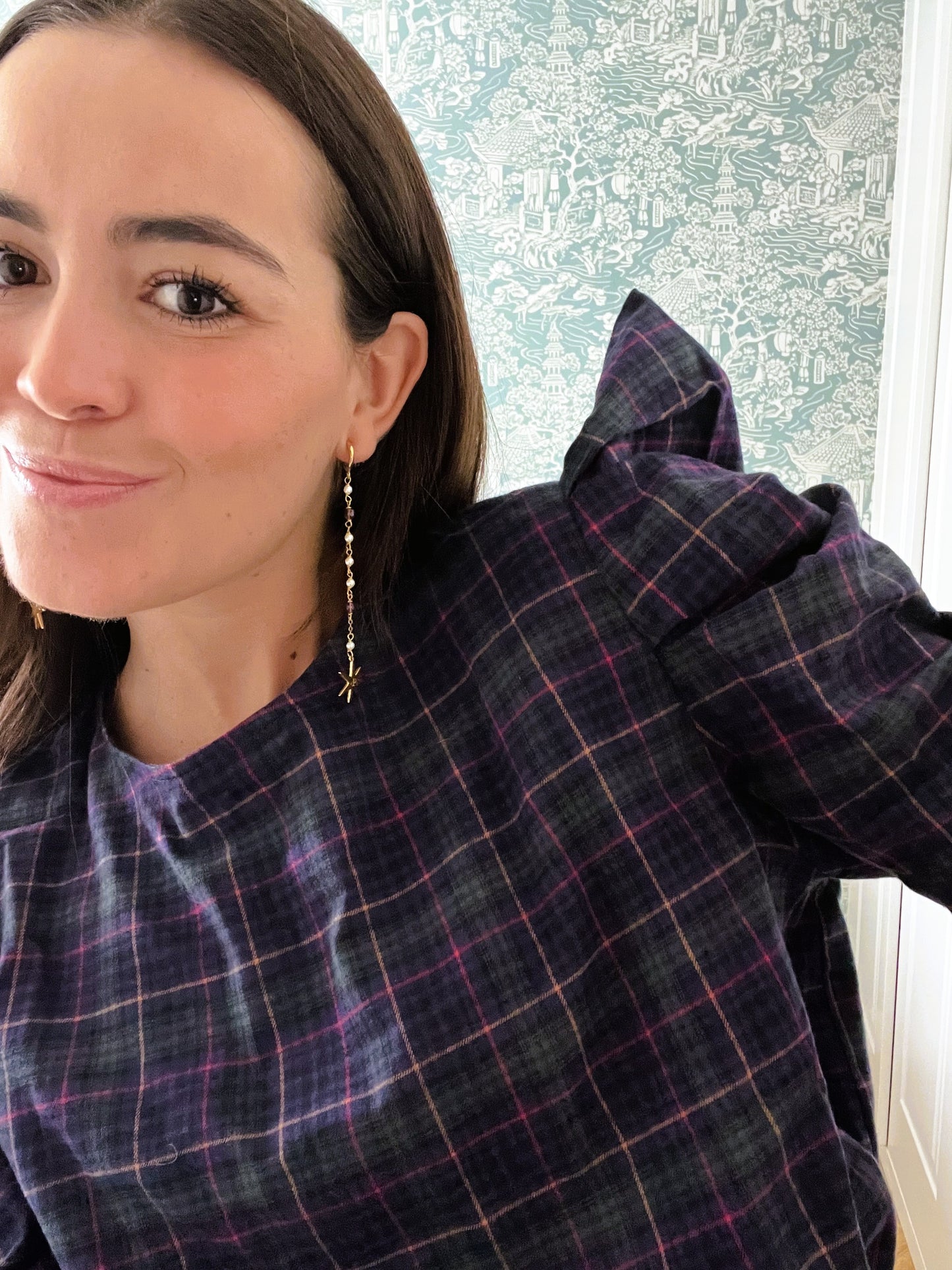 BLUSA BEGOÑA - TARTAN VERDE