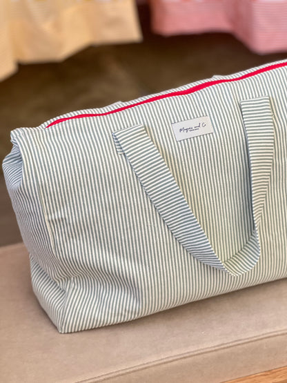 CAROLA BAG - GREEN STRIPES -